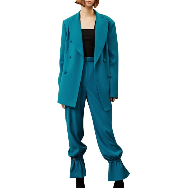 扣白.jpg Long Blazer for Women