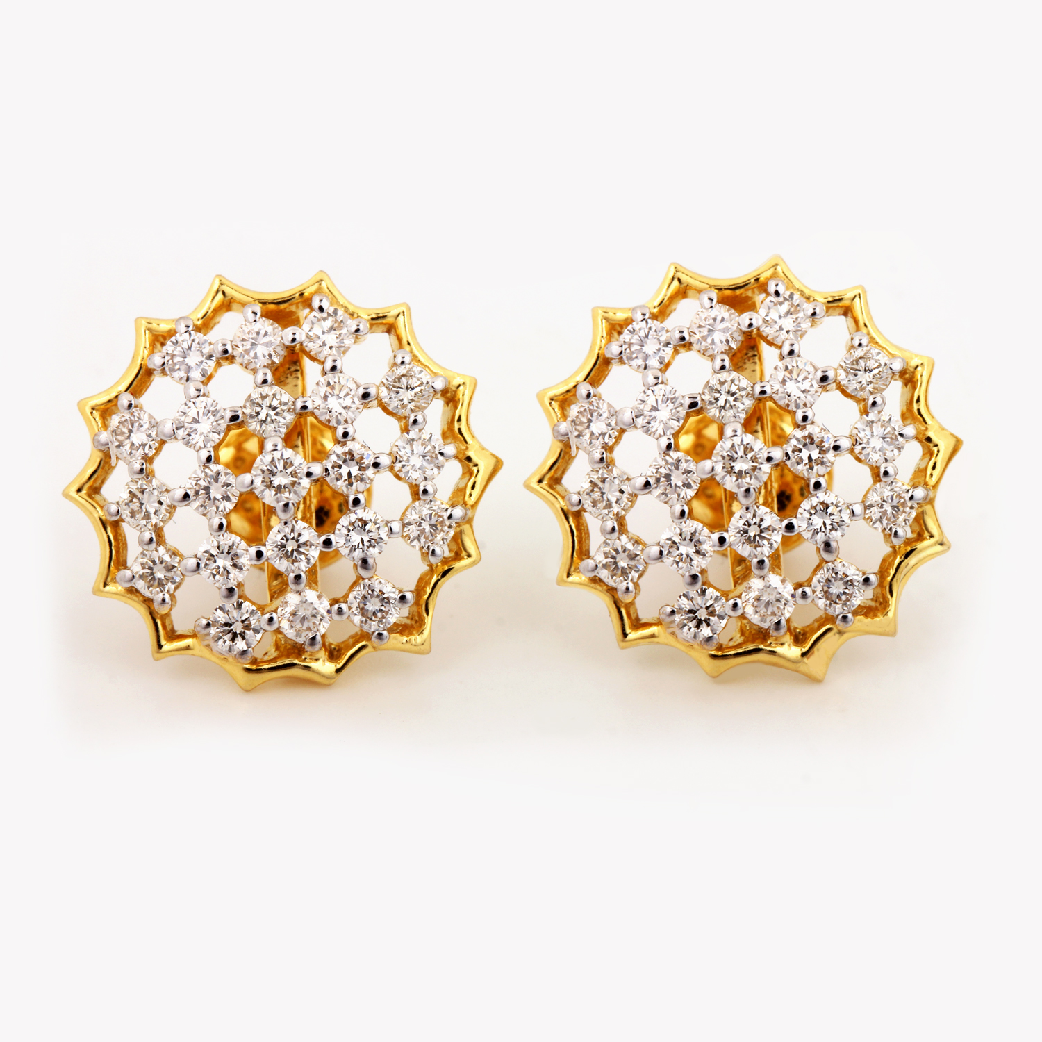 14k Solid Gold Earring With Diamond