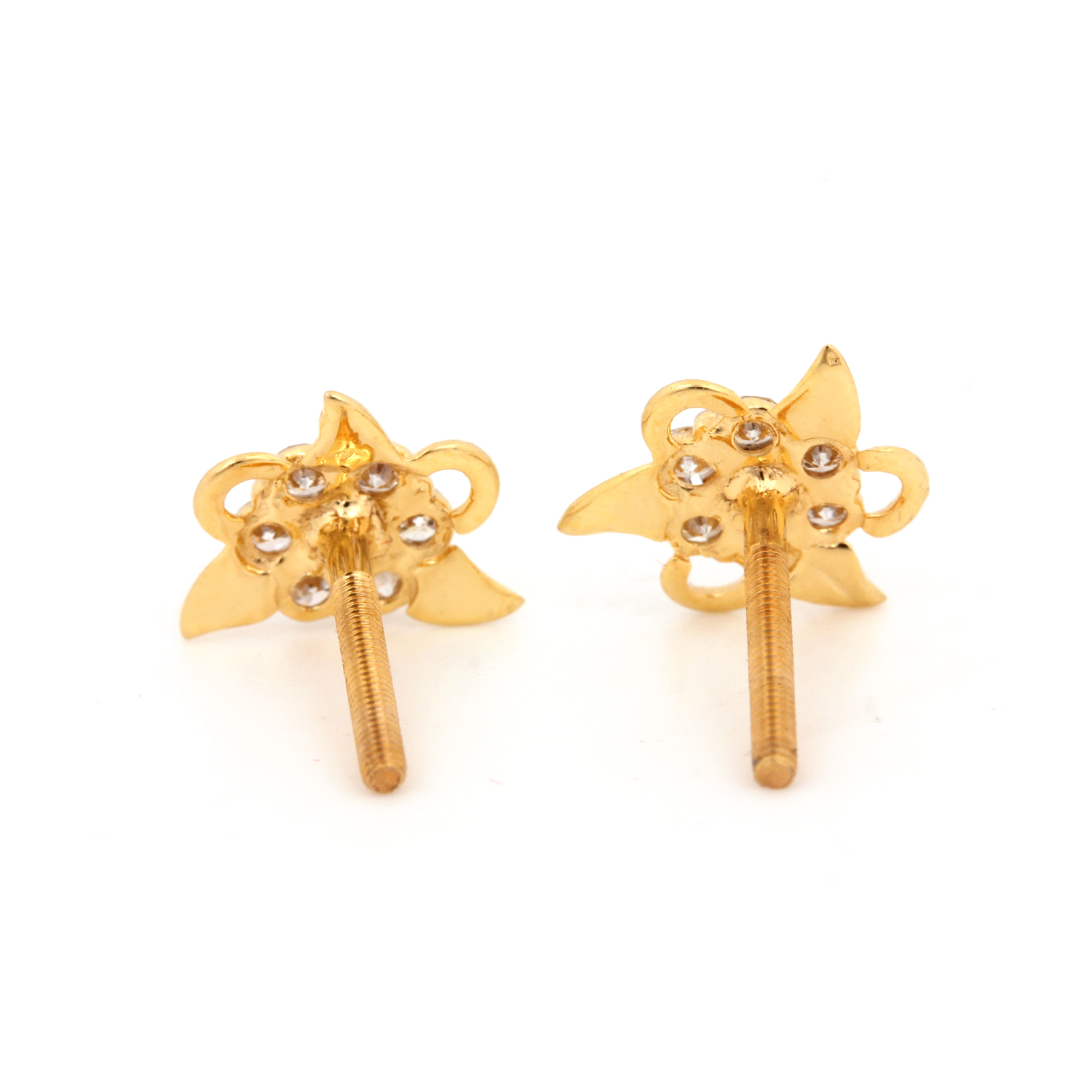 Yellow Gold Earring With Diamond