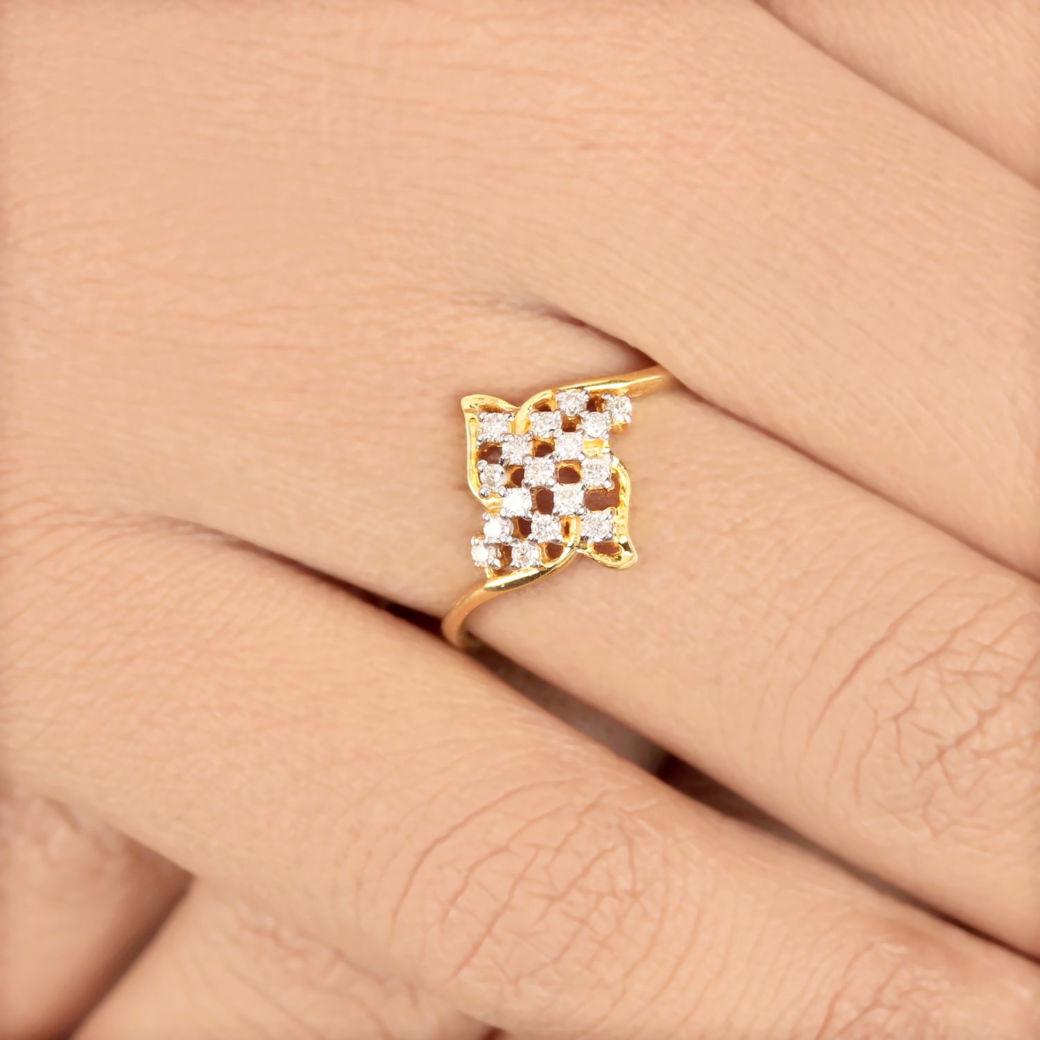 Gold With Diamond Ring