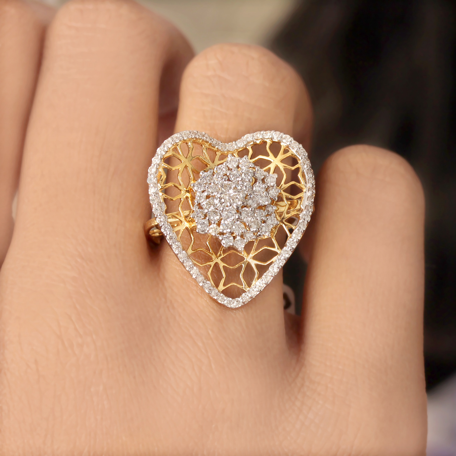 Heart Shaped Gold Ring