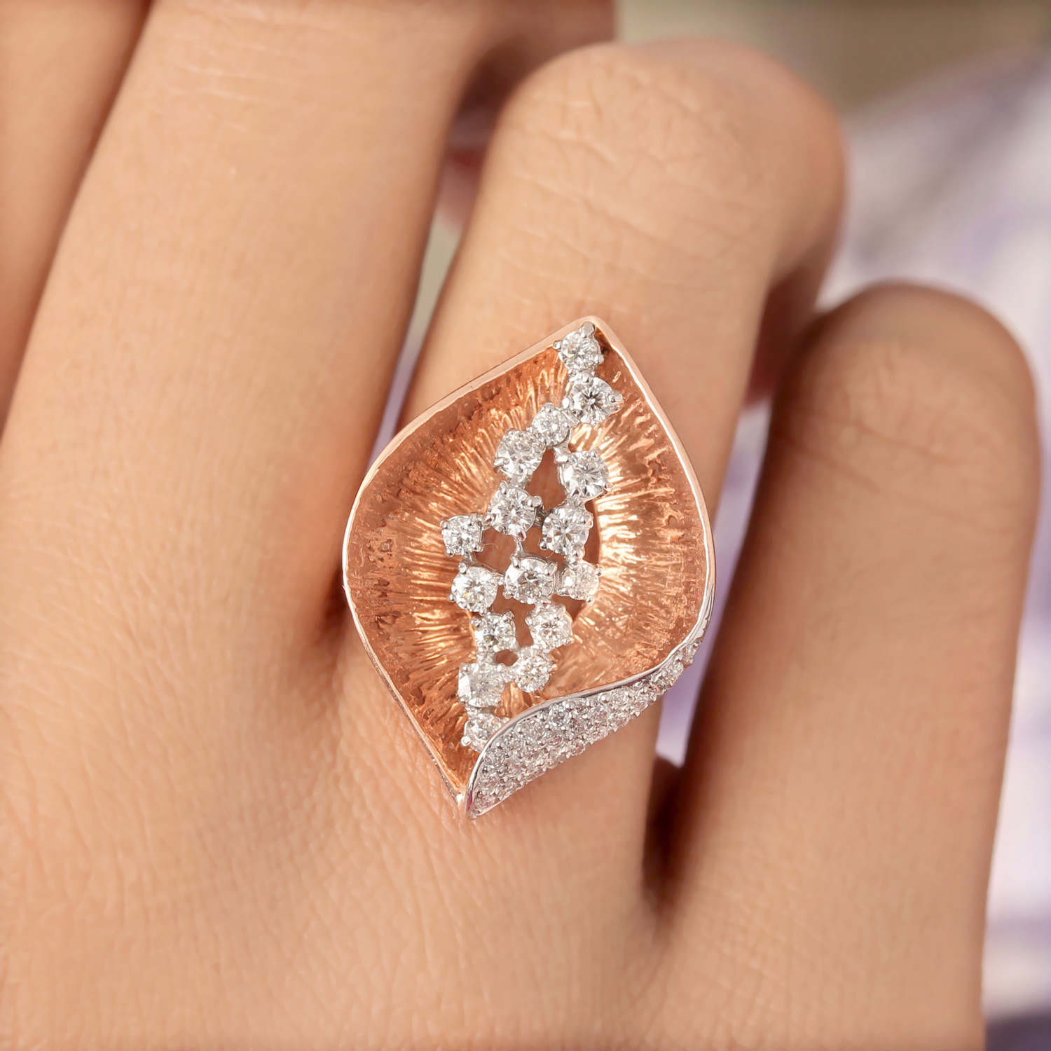 Rose Gold Ring With Diamond