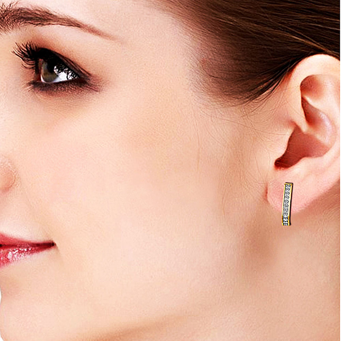 Solid Gold Diamond Earring