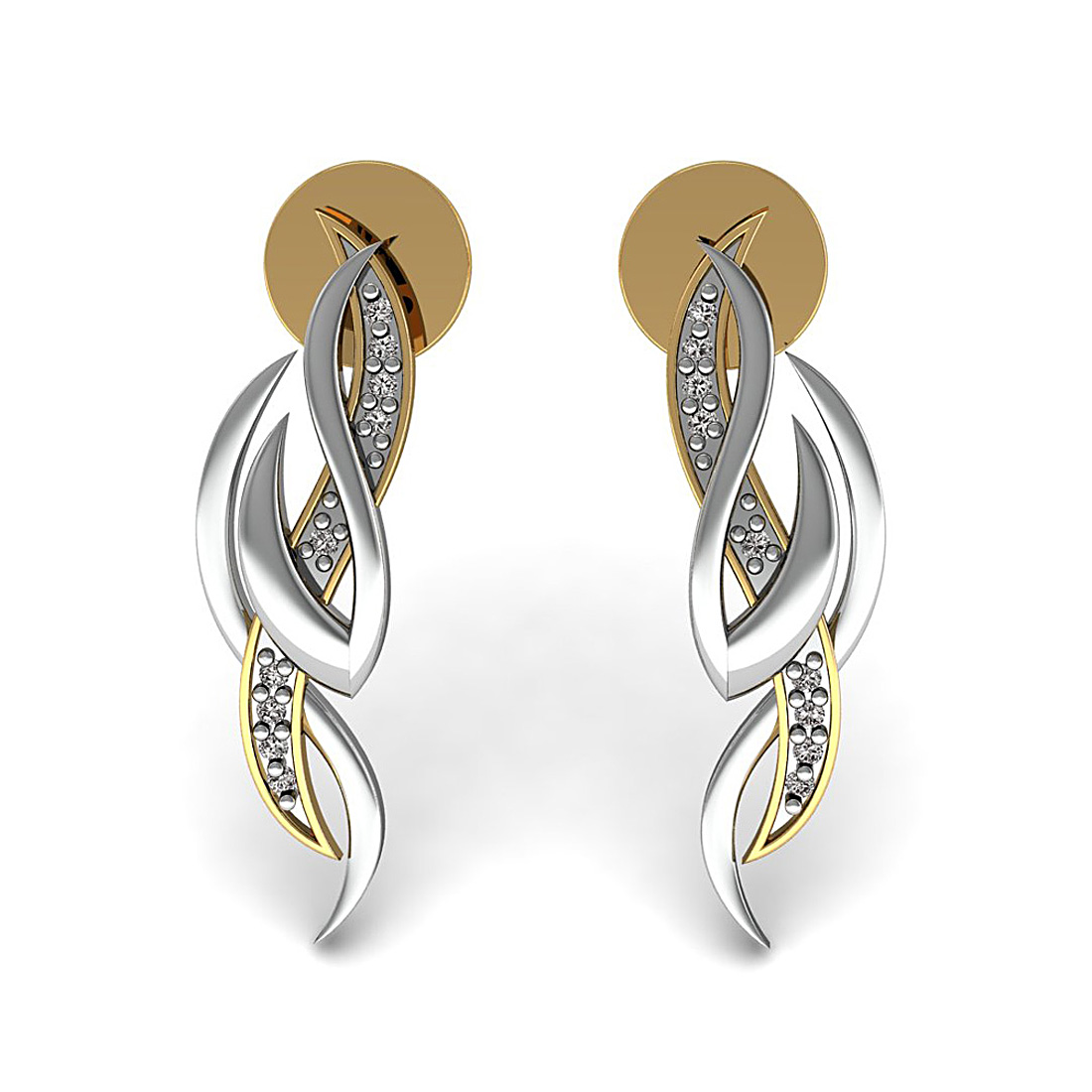 Diamond Earring in Solid Gold