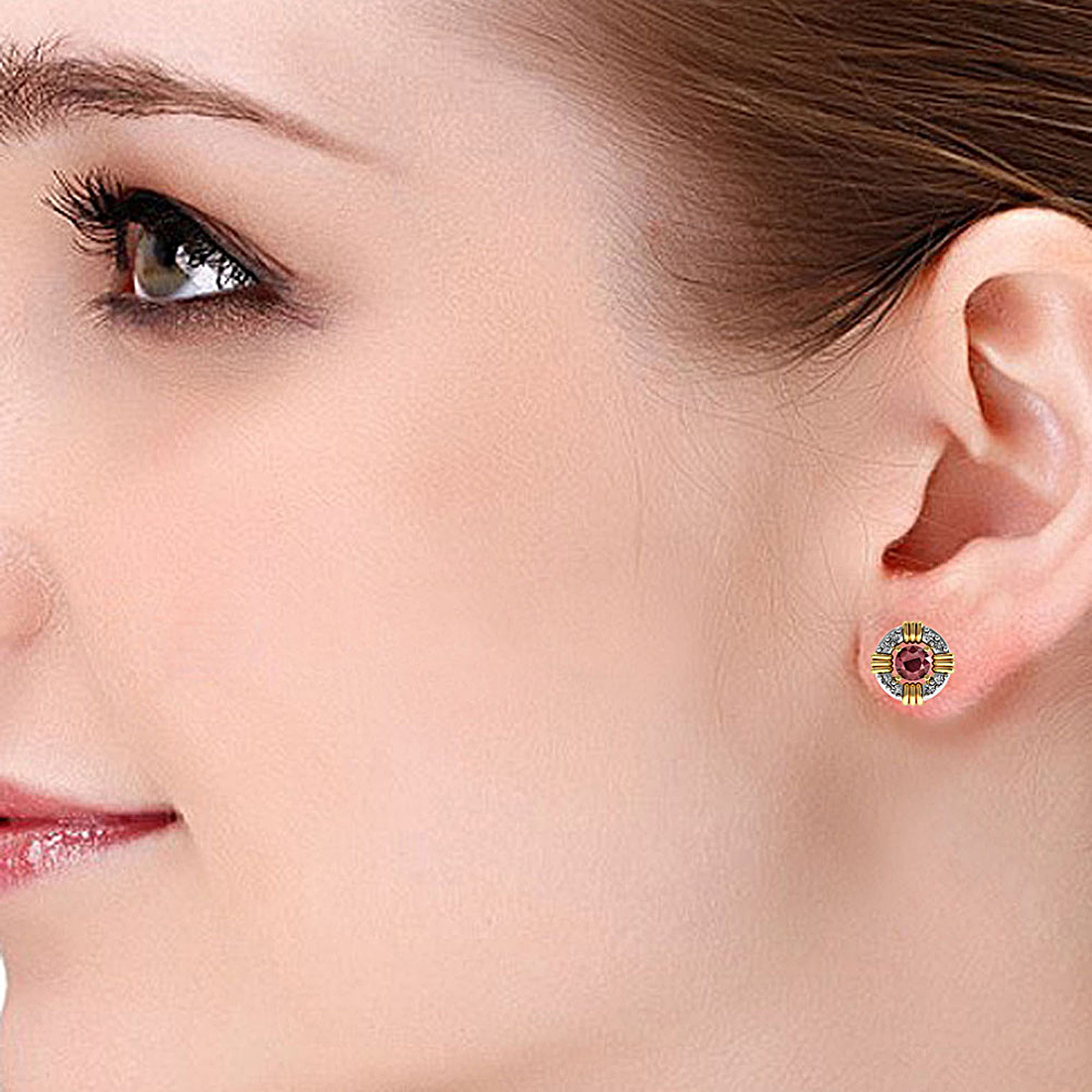 Gorgeous Diamond & Ruby Earring