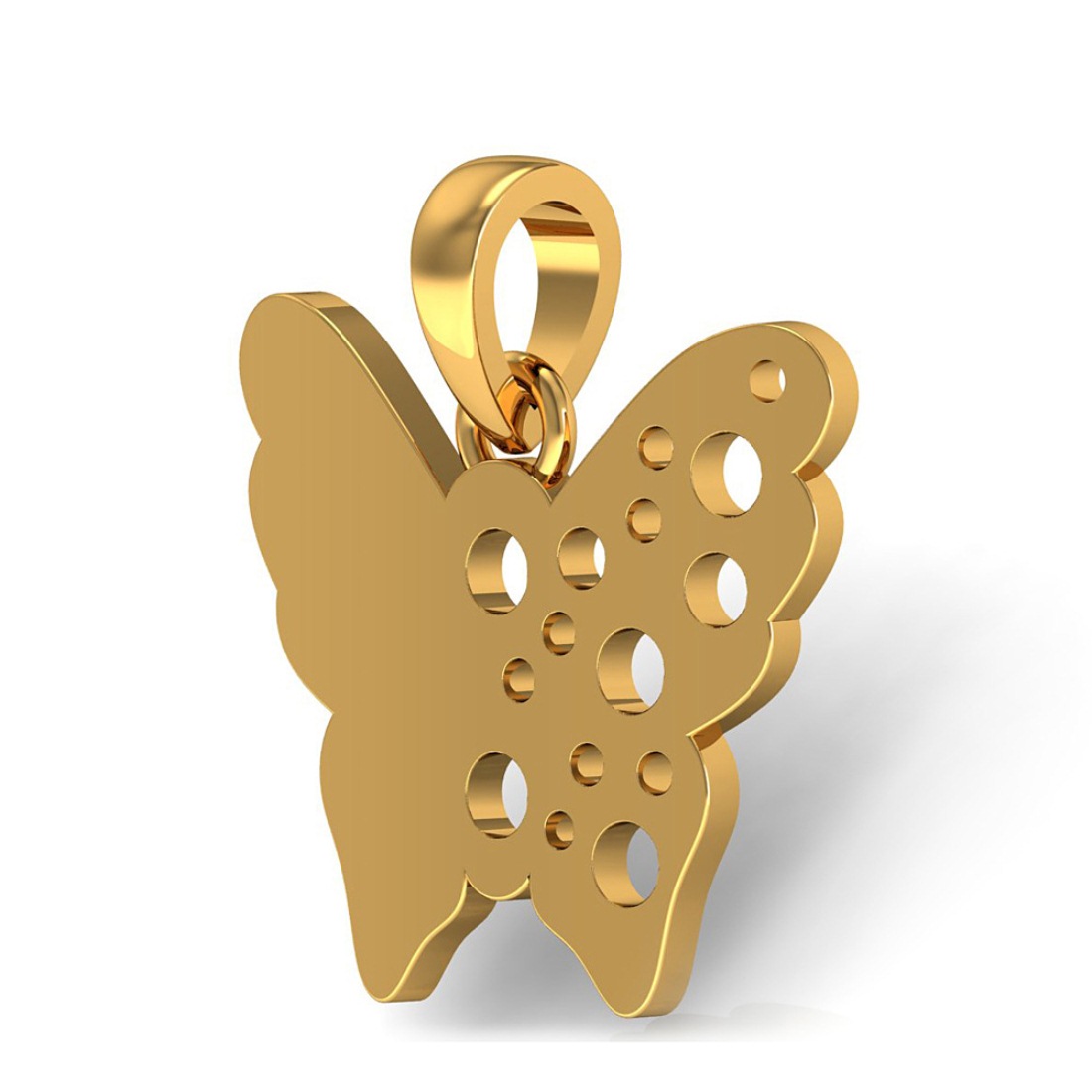 Butterfly Pendant in Solid Gold